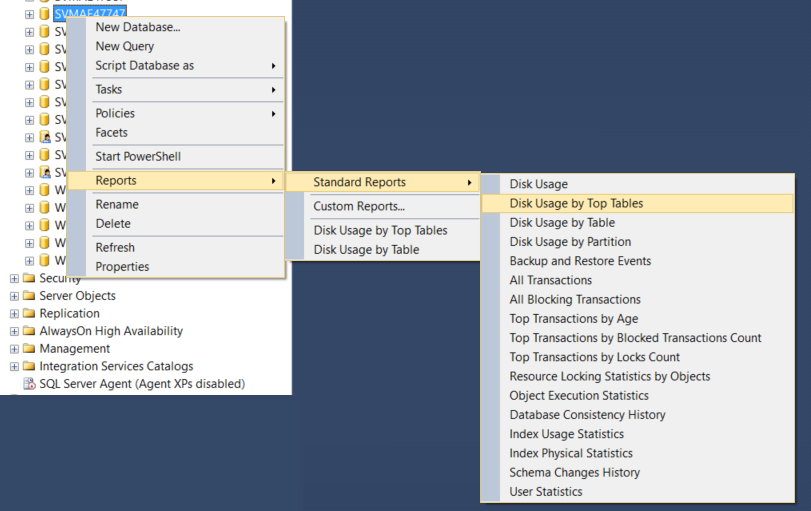 Sql Largest Tables In Database